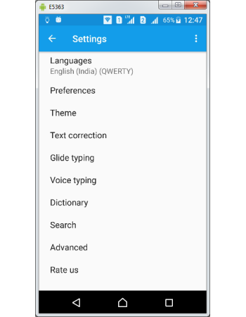 Accessing Gboard Settings 